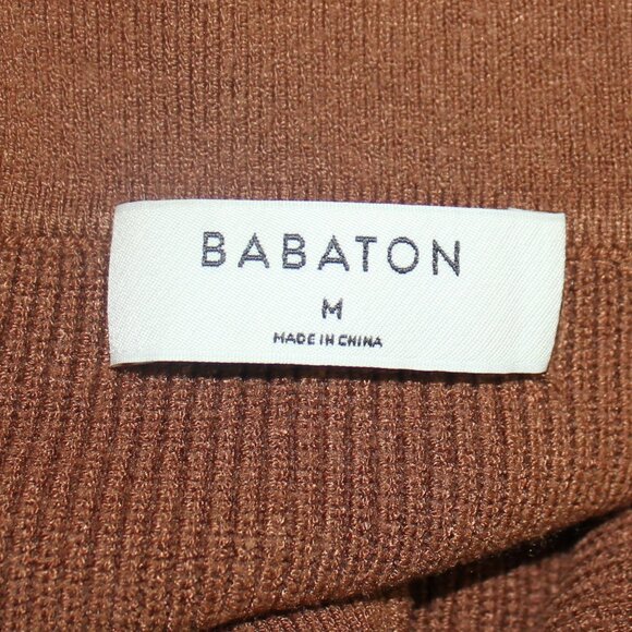 Aritzia Babaton Wolfgang midi brown long sleeve dress knit size Medium - Picture 6 of 8